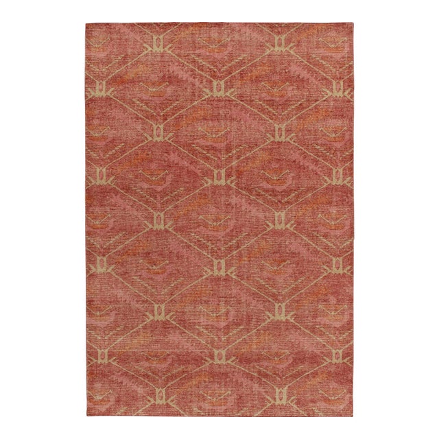 Rug & Kilim’s Oversized Distressed Ave Rug in Dark Red, 12x16 For Sale