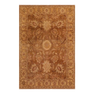 1980s Vintage Rustic Gold Wool Rug For Sale