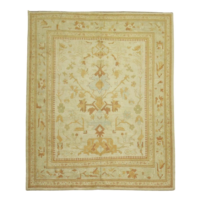 Early 21st Century Decorative Turkish Square Oushak - 8'6" x 10'2" For Sale