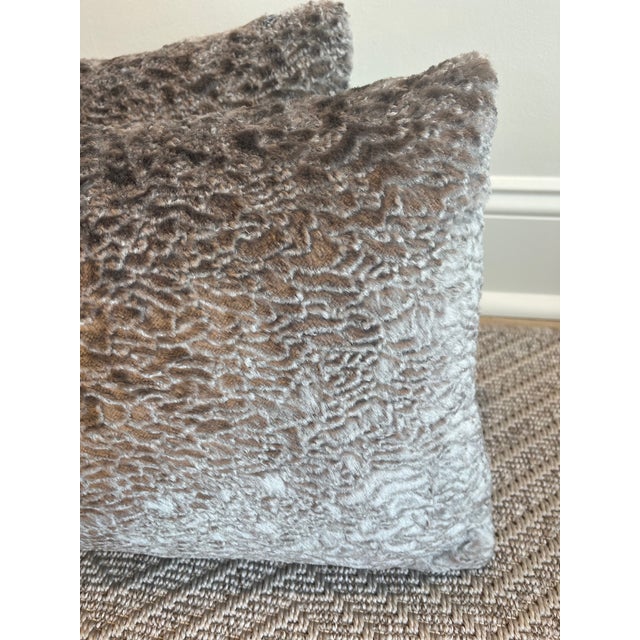 Modern Gray Lumbar Pillow For Sale - Image 3 of 4