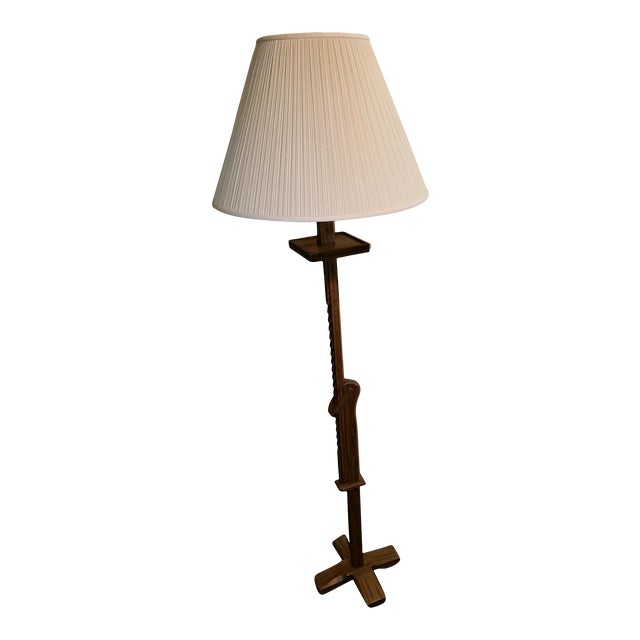 A Brandt Co Ranch Oak Ajustable Floor Lamp Chairish Western lamps and sconces are western style lamps and sconces with rawhide shades, hand painted porcelain, and iron designs. chairish