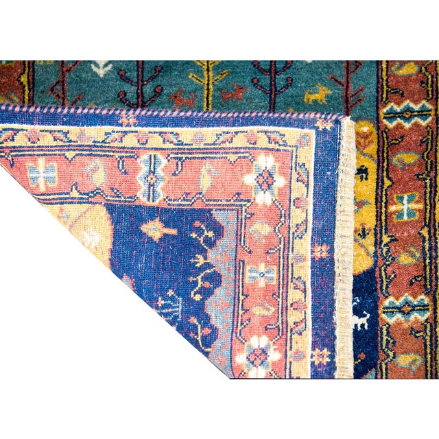 Figurative Mid-20th Century Persian Bidjar Pictorial Rug For Sale - Image 3 of 14