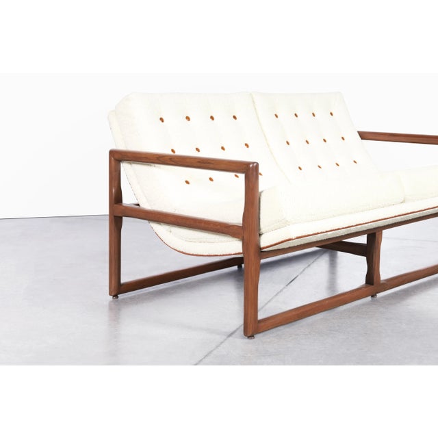 1970s Mid-Century Modern Walnut Loveseat Attributed to Milo Baughman for Thayer Coggin For Sale - Image 5 of 10