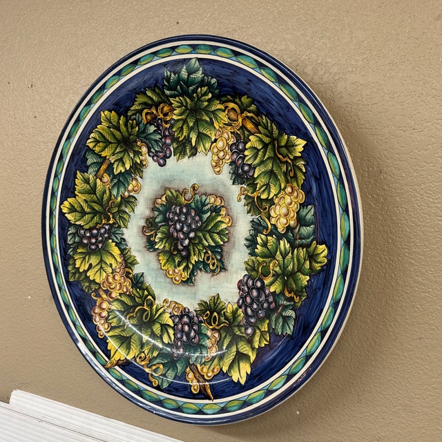 Design Plus Gallery presents the Grape Majolica Grande Piatto by Ceramiche, IMA. The plate is from the late 20th Century,...