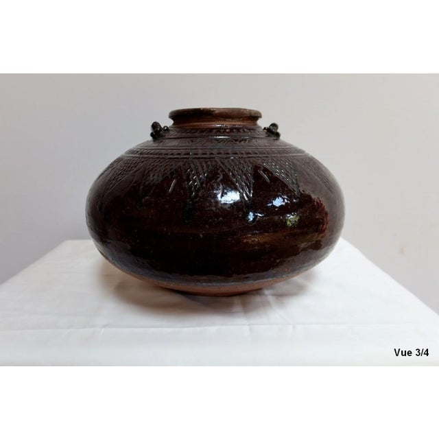 Large Pansu Vase in Varnished Terracotta, 1900s For Sale - Image 11 of 18