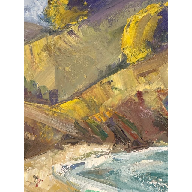 2020s Original Expressionist California Oil Painting of a Beach with Surfers by James Hartman For Sale - Image 5 of 6