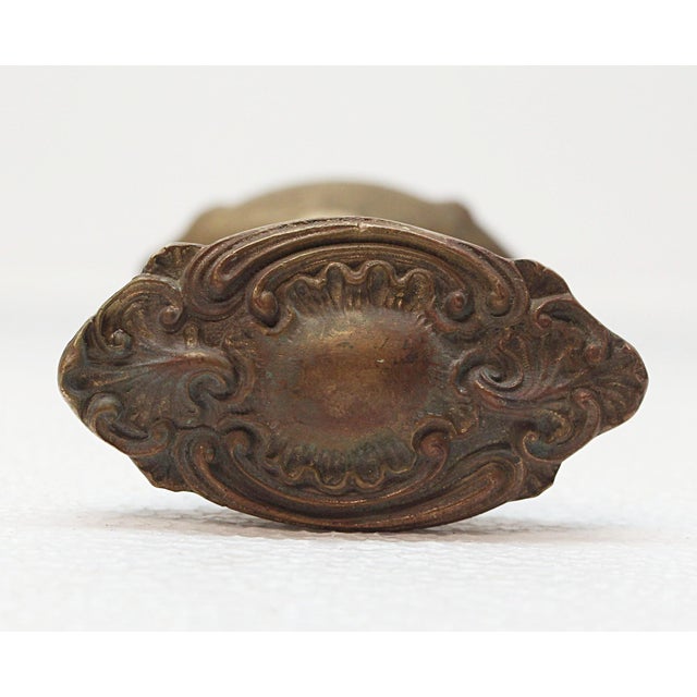 Antique St. Denis Corbin Rococo Bronze Passage Door Knobs For Sale - Image 4 of 4
