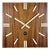 Vintage Brown Wooden Wall Clock from Pragotron, 1980s For Sale