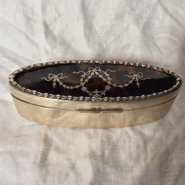 Antique English Sterling Silver Dresser Box For Sale - Image 9 of 9