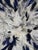 Mid-Century Modern Juju Hat Speckled White Gray and Navy Blue of 20" - 50 Cm For Sale - Image 3 of 6