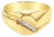 Diagonal Diamond Wedding Ring .10cttw 14k Yellow Gold, Size 10 For Sale