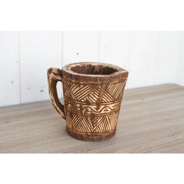 Farmhouse Himachal Carved Vessel-Masi For Sale - Image 3 of 9