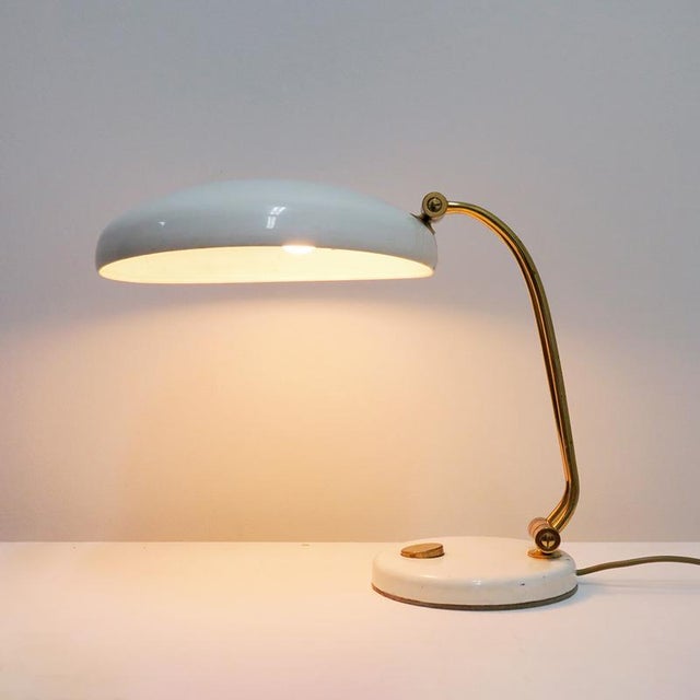 White Hillebrand Desk Lamp, 1960 For Sale - Image 8 of 10