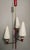 Mid-Century Modern Small Italian Brass and Opaline Glass Chandelier, 1950 For Sale - Image 3 of 7