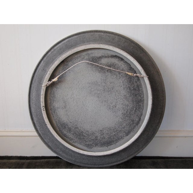 Lavender 1980s John Santerineross Large Studio Pottery Abstract Post-Modern Wall Charger For Sale - Image 8 of 10