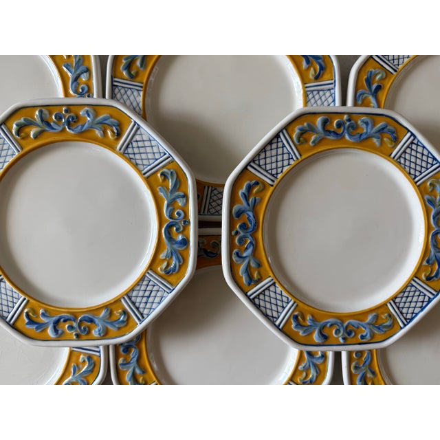 Fitz and Floyd Vintage Fitz & Floyd Ricamo Trattoria Small Plates - Set of 8 For Sale - Image 4 of 10