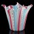 Gorgeous vintage Murano hand blown pink, sky blue, and white ribbons Italian art glass handkerchief / fazzoletto vase....