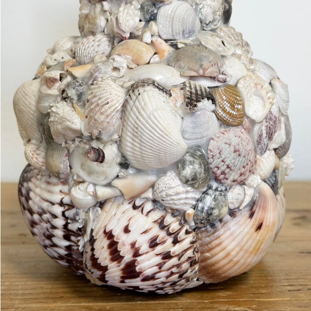 Shell Vintage Shell Encrusted Vase For Sale - Image 7 of 10