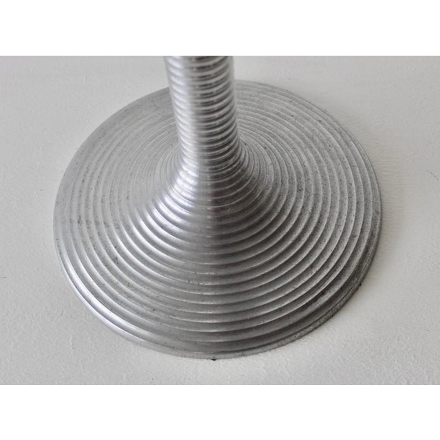 Italian Tulip Style Alu Nickel Side Table Vintage For Sale - Image 13 of 13