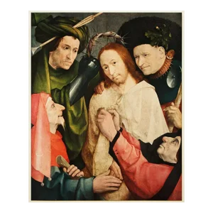 1955 After Bosch "Christ Crowned With Thorns", Vintage Full-Color Print