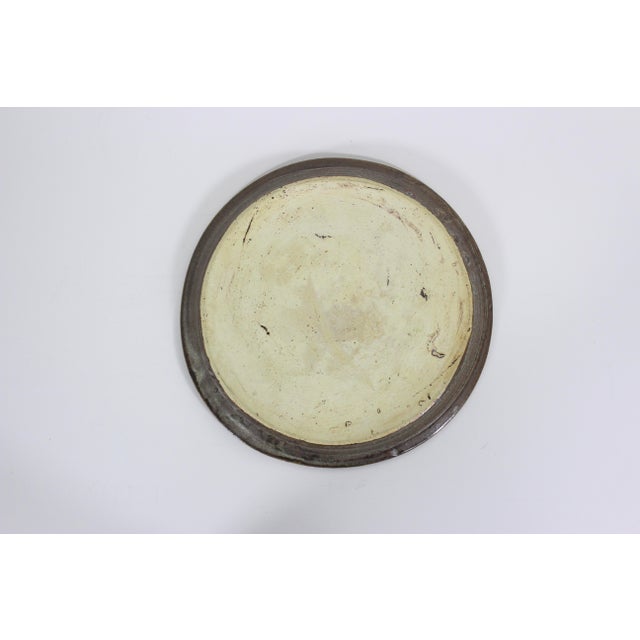 Contemporary Vintage Pottery Plate For Sale - Image 3 of 5