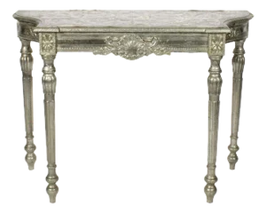 1970s Vintage Ornate Hand Hammered Tin Hojalata Console Table