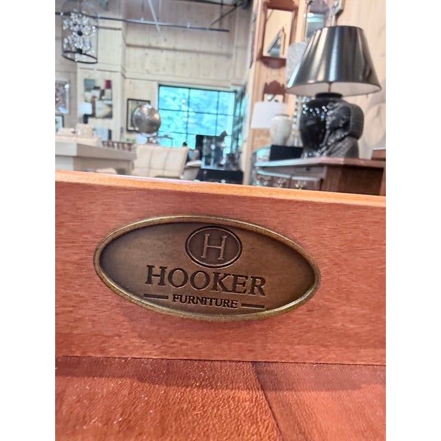 Late 20th Century Hooker Seven Seas Cherry Bow Front Writing Desk For Sale - Image 11 of 11