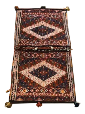 1980s Tribal Persian Hamadan Decorative Saddle Bag