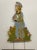 Vintage Folk Art Painted Wood Garden Figure Sculpture on Stand, Hand Carved Decorative Cutout For Sale - Image 4 of 12