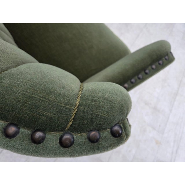 Danish Banan Three-Seater Corner Sofa with Velour Upholstery, 1950s For Sale - Image 10 of 18