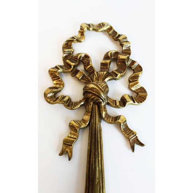 Metal Gilt Bronze Wall Sconces, Set of 2 For Sale - Image 7 of 12