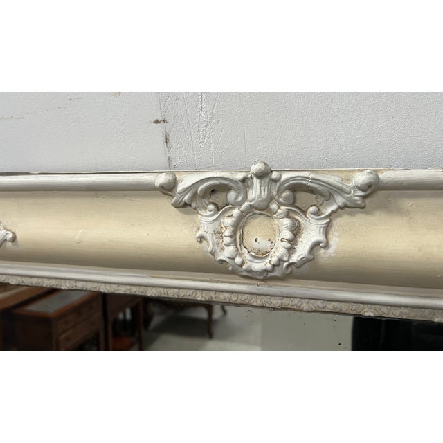 Louis XVI Style Mirror in Wood and Patinated Stucco For Sale - Image 12 of 18