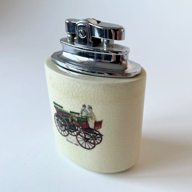 Vintage Table Lighter with Veteran Car Motif from Rolstar For Sale - Image 4 of 18