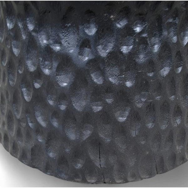 Hand Chiseled Black Accent or Side Table For Sale In Greensboro - Image 6 of 6