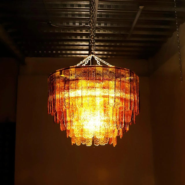 Felipe Derflingher Giant Hand Blown Glass Chandelier by Feders For Sale - Image 4 of 7