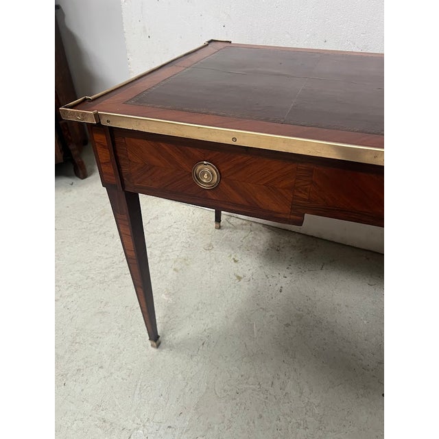Louis XVI Flat Desk in Mahogany and Rosewood Veneer, 18th Century For Sale - Image 17 of 18