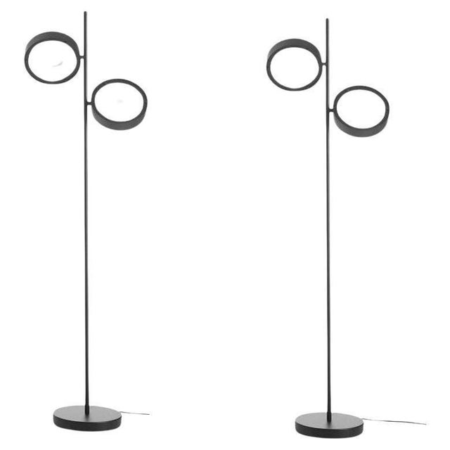 Black Matt Berlin 323 Floor Lamps by Christophe Pillet for Oluce, Set of 2 For Sale - Image 10 of 10