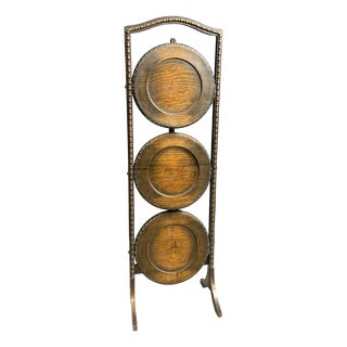 Antique Three-Tier Folding Cake Stand, 1900 For Sale