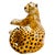 Mid-Century Modern Vintage Large Scale Italian Glazed Porcelain Reclining Leopard Statue For Sale - Image 3 of 7