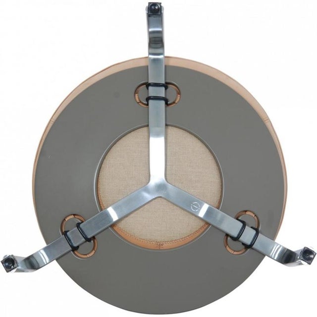 Brown PK33 Stool in Leather by by Poul Kjærholm, 2017 For Sale - Image 8 of 10