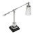 Mid 20th Century Modern Desk Table Lamps Adjustable Crystal Shade Marble Base For Sale