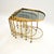 Vintage Italian Nesting Tables in Brass, 1970s, Set of 3 For Sale - Image 4 of 11