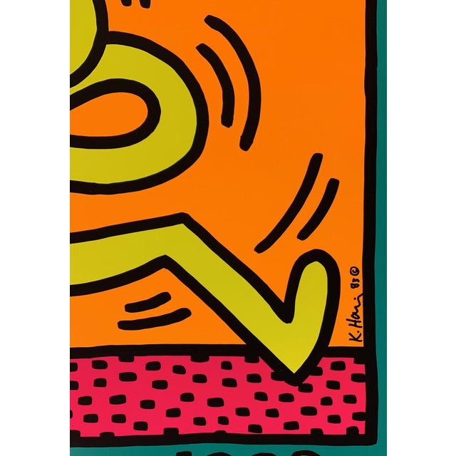 Keith Haring Swing (Green) Original screenprint Signed in the plate On thick paper 100 x 70 cm Made by Haring for the...