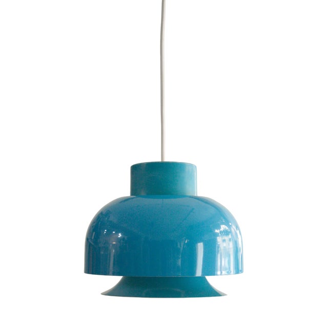 Scandinavian Blue Pendant Lamp, 1970s For Sale