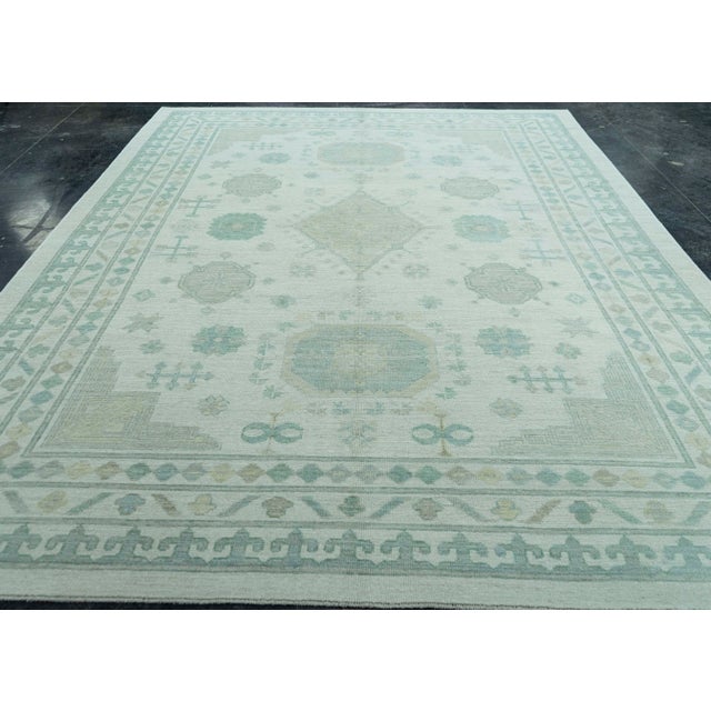 Early 21st Century Turkish Oushak Rug 9'4" x 12'6" #19402 For Sale - Image 5 of 8