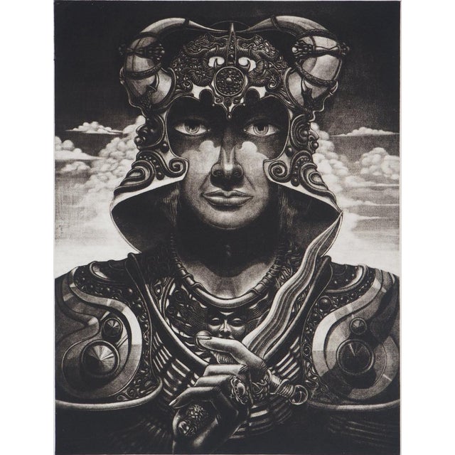 Georges Rouly, The Guardian of the Sun, Original Etching For Sale - Image 10 of 10
