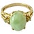 Mid 20th Century 14k Gold Oval Jade Cocktail Ring Vintage Chinese For Sale - Image 5 of 8