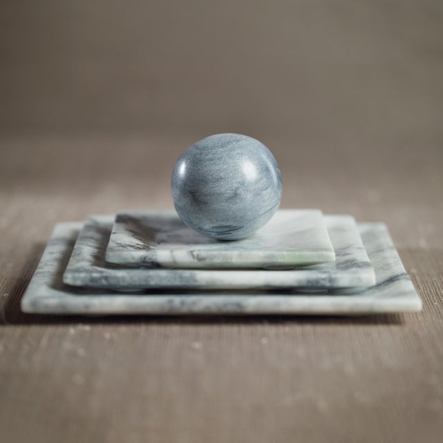 Pordenone Marble Trays, Set of 2, 8" x 8" For Sale - Image 4 of 6