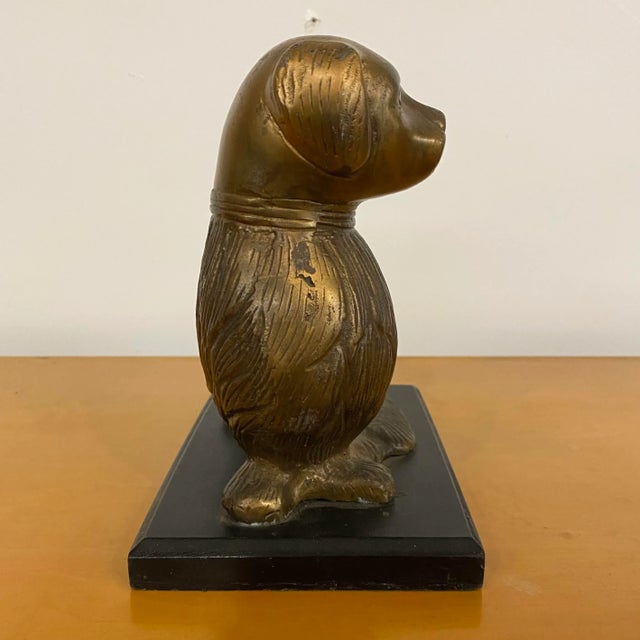 Mid Century Modern Brass Figure Dog For Sale - Image 4 of 8