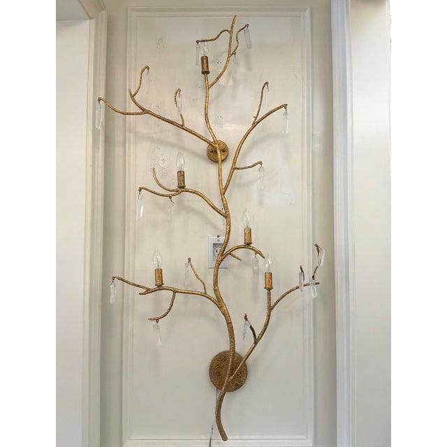 2020s Currey & Co Forest Wall Sconces - Pair For Sale - Image 5 of 9